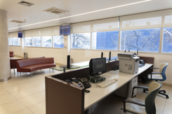 Empty hospital reception-GettyImages-1453087982