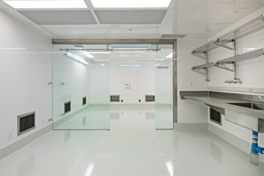 Cleanroom environment equipped with Arcoplast wall system Cleanroom environment equipped with Arcoplast wall system