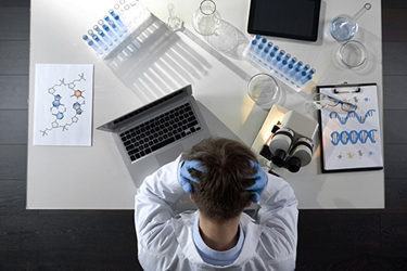 Frustrated scientist data iStock-1026204996 Frustrated scientist data iStock-1026204996