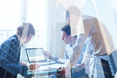 people sitting at desk sales computer multi layered approach