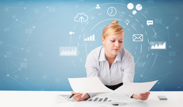 Business person with operational concept