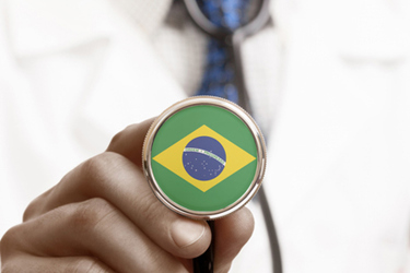 Stethoscope with national flag brazil-GettyImages-537716595