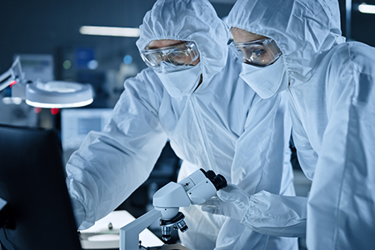 cleanroom microscope lab iStock-1294339614