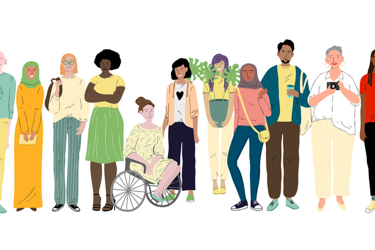 Group Of Different Young People