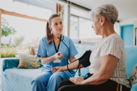 GettyImages-1719538555 in home nurse visit patient