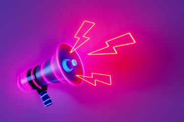 neon megaphone-GettyImages-1440203158