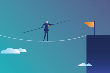 Businessman walks toward goal-GettyImages-1449993219