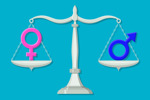 Gender signs on scales GettyImages-938041352